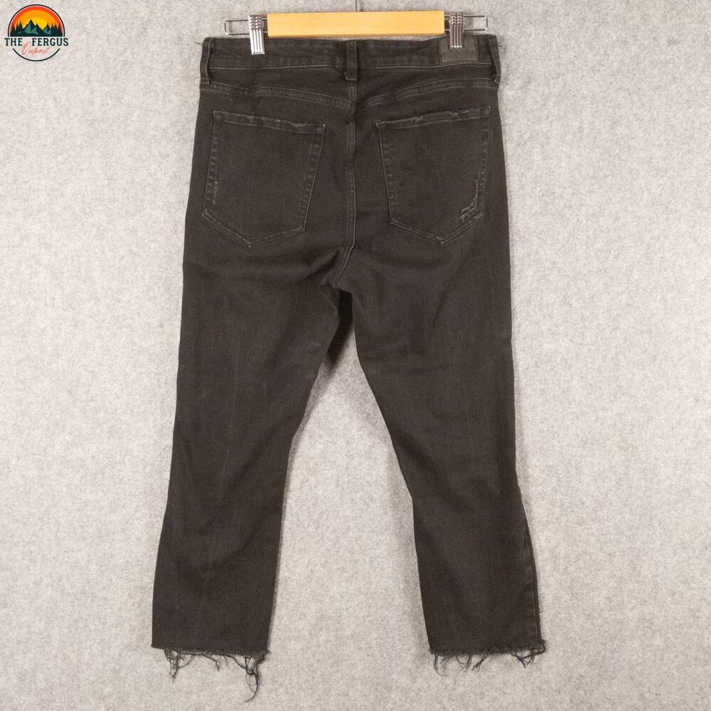 Aeropostale Jegging Jeans Black Ankle Distressed Denim High-Rise Women's 12 Reg - Picture 2 of 12